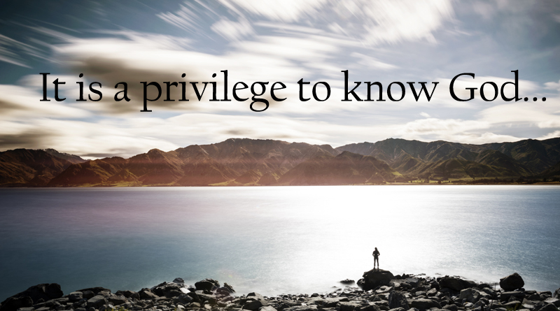 It is a privilege…